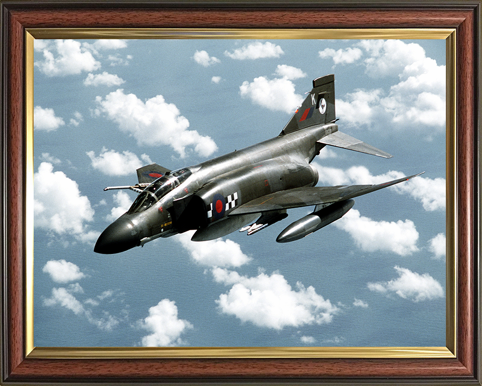 RAF RF-4 Phantom II Aircraft in flight | Photo Print | Framed Print | Military | Aircraft | Royal Air Force | Wall Art | Home Decor | Aviation | Photography Hampshire Prints 10 x 8 Classic Frame No