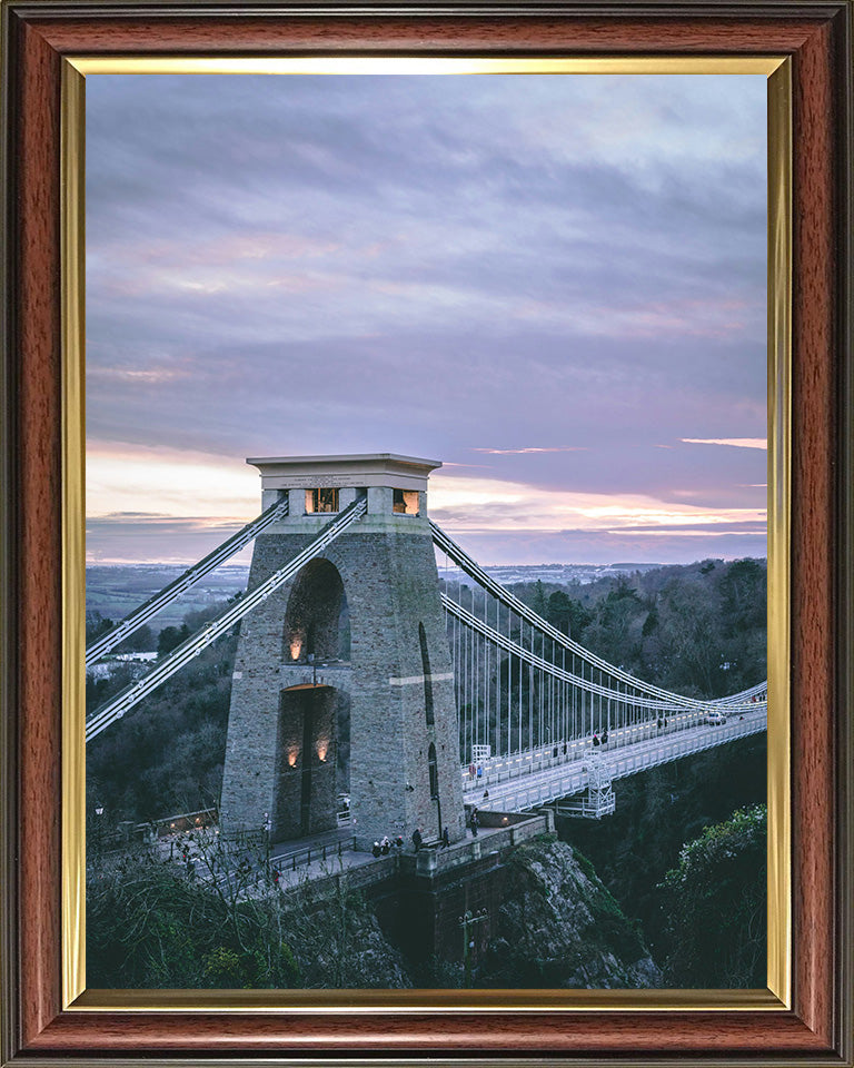 Clifton suspension bridge Bristol at sunset Photo Print - Canvas - Framed Photo Print - Hampshire Prints