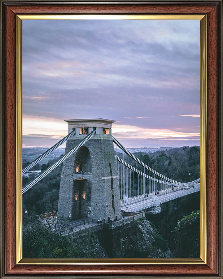 Clifton suspension bridge Bristol at sunset Photo Print - Canvas - Framed Photo Print - Hampshire Prints