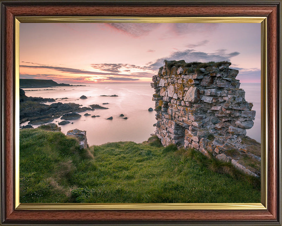 Findlater Castle Aberdeenshire Scotland at sunset Photo Print - Canvas - Framed Photo Print - Hampshire Prints