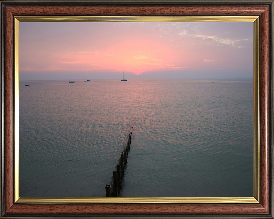 Totland Bay Isle of Wight at sunset Photo Print - Canvas - Framed Photo Print - Hampshire Prints
