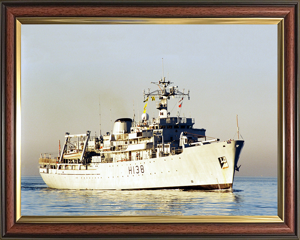 HMS Herald H138 Royal Navy Hecla class survey vessel Photo Print or Framed Print - Hampshire Prints