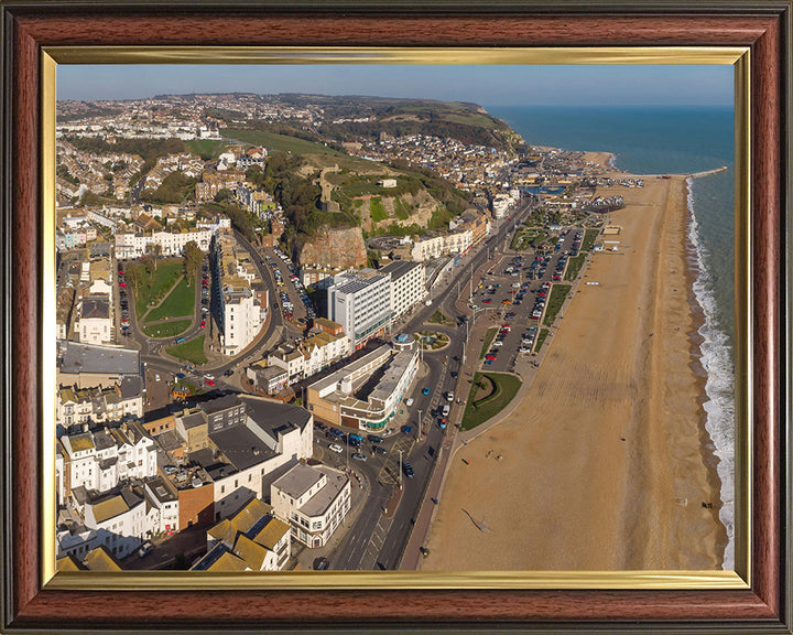 Hastings seafront East Sussex from above Photo Print - Canvas - Framed Photo Print - Hampshire Prints