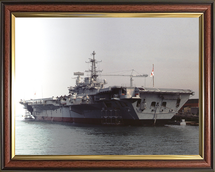 HMS Hermes R12 Royal Navy Centaur class Aircraft carrier Photo Print or Framed Print - Hampshire Prints