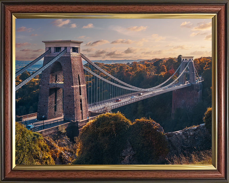 Clifton suspension bridge Bristol sunset Photo Print - Canvas - Framed Photo Print - Hampshire Prints