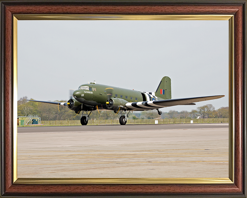 RAF BBMF Dakota Plane | Photo Print | Framed Print | Military | Aircraft | Royal Air Force | Wall Art | Home Decor | Aviation | Photography Hampshire Prints 10 x 8 Classic Frame No