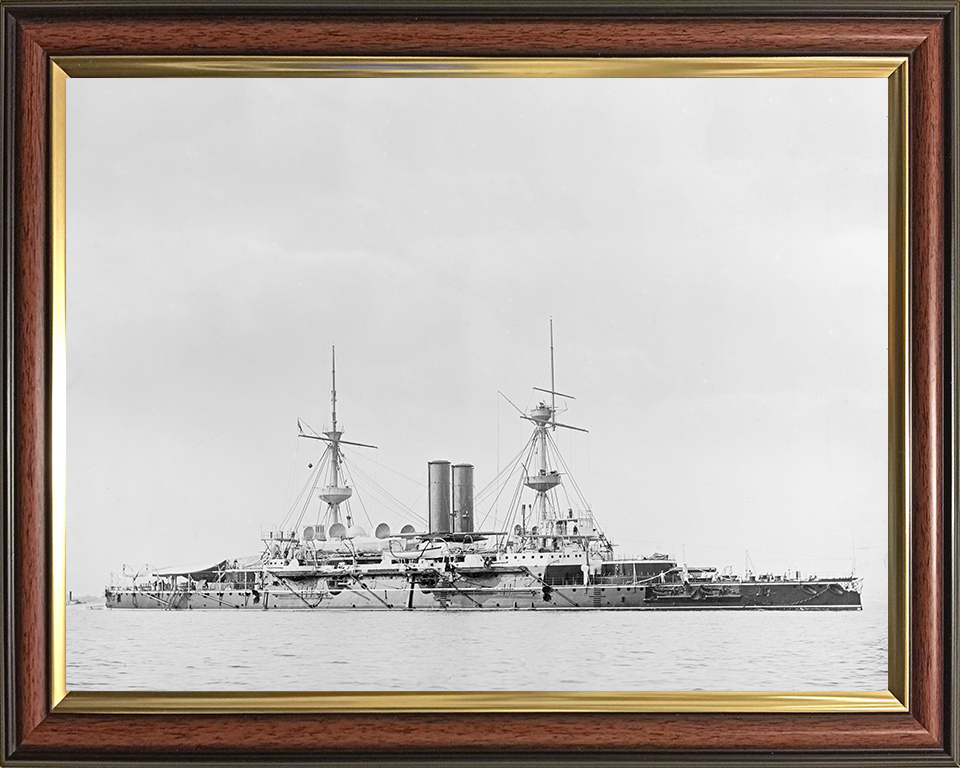 HMS Hood Royal Navy Royal Sovereign class pre dreadnought battleship Photo Print or Framed Print - Hampshire Prints