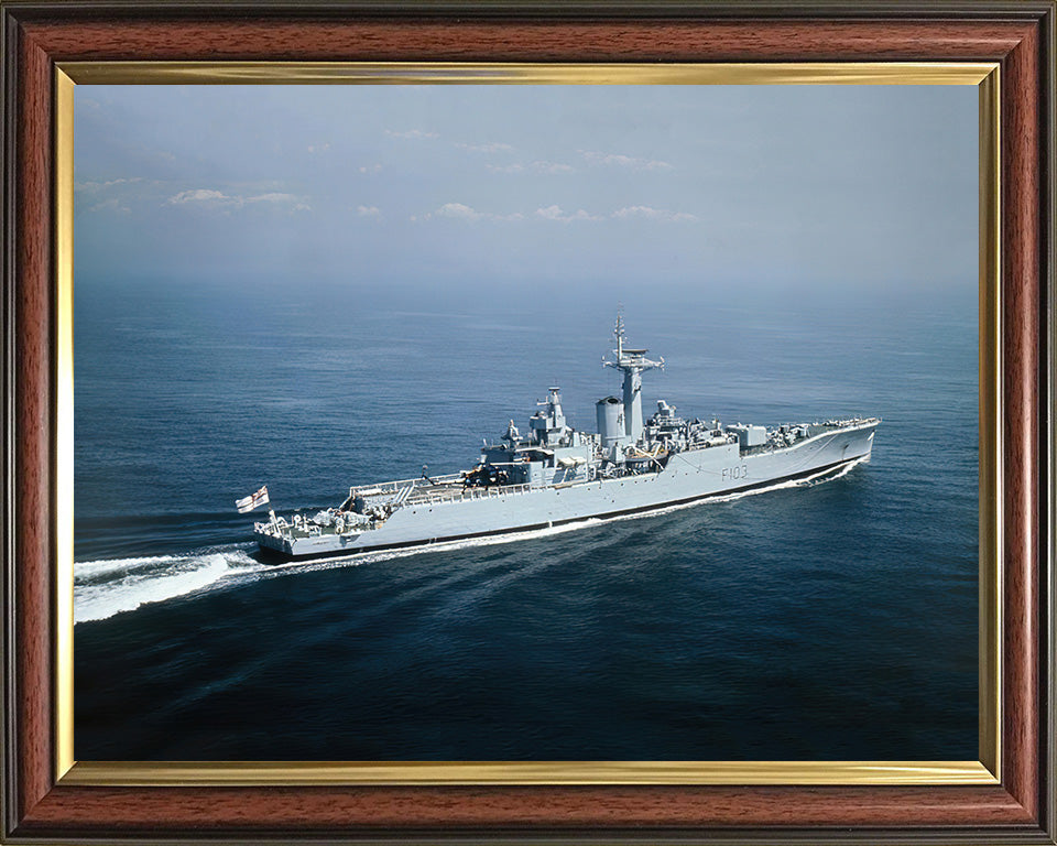 HMS Lowestoft F103 Royal Navy Rothesay class frigate Photo Print or Framed Print - Hampshire Prints