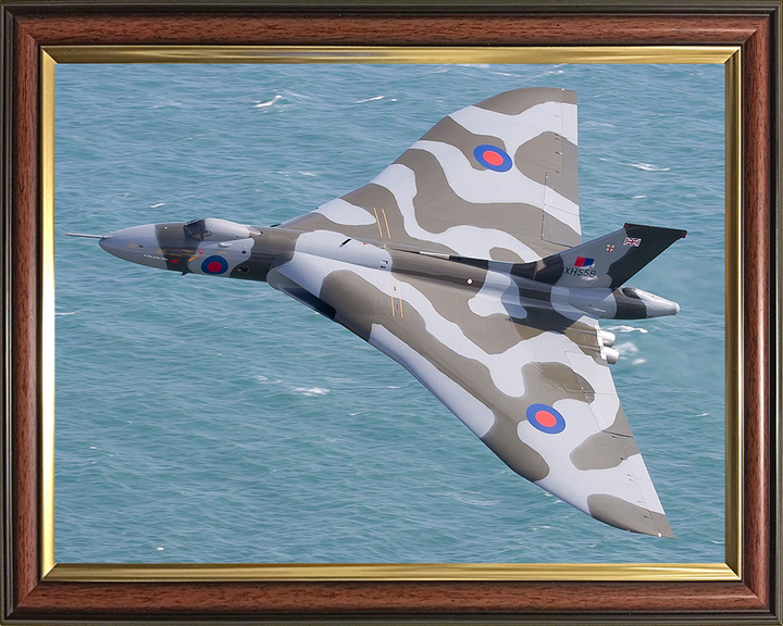 RAF Avro Vulcan Bomber in Flight | Photo Print | Framed Print | Military | Aircraft | Royal Air Force | Wall Art | Home Decor | Aviation | Photography Hampshire Prints 10 x 8 Classic Frame No