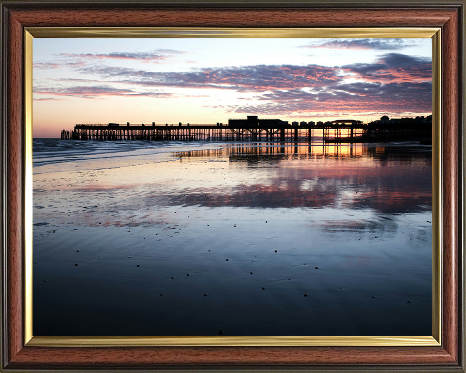 Hastings Pier East Sussex at sunset Photo Print - Canvas - Framed Photo Print - Hampshire Prints