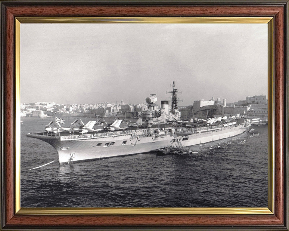 HMS Victorious R38 Royal Navy Illustrious class Aircraft Carrier Photo Print or Framed Print - Hampshire Prints