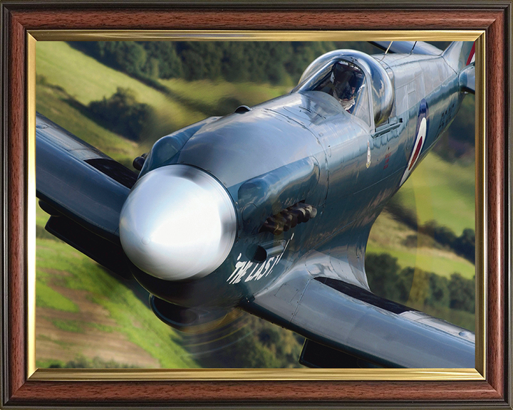 RAF Spitfire Mk19 Closeup | Photo Print | Framed Print | Military | Aircraft | Royal Air Force | Wall Art | Home Decor | Aviation | Photography Hampshire Prints 10 x 8 Classic Frame No