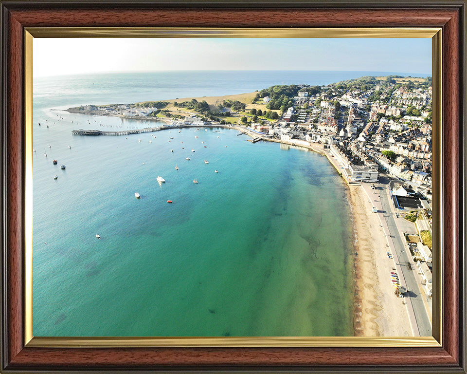 Swanage Beach Dorset from above Photo Print - Canvas - Framed Photo Print - Hampshire Prints