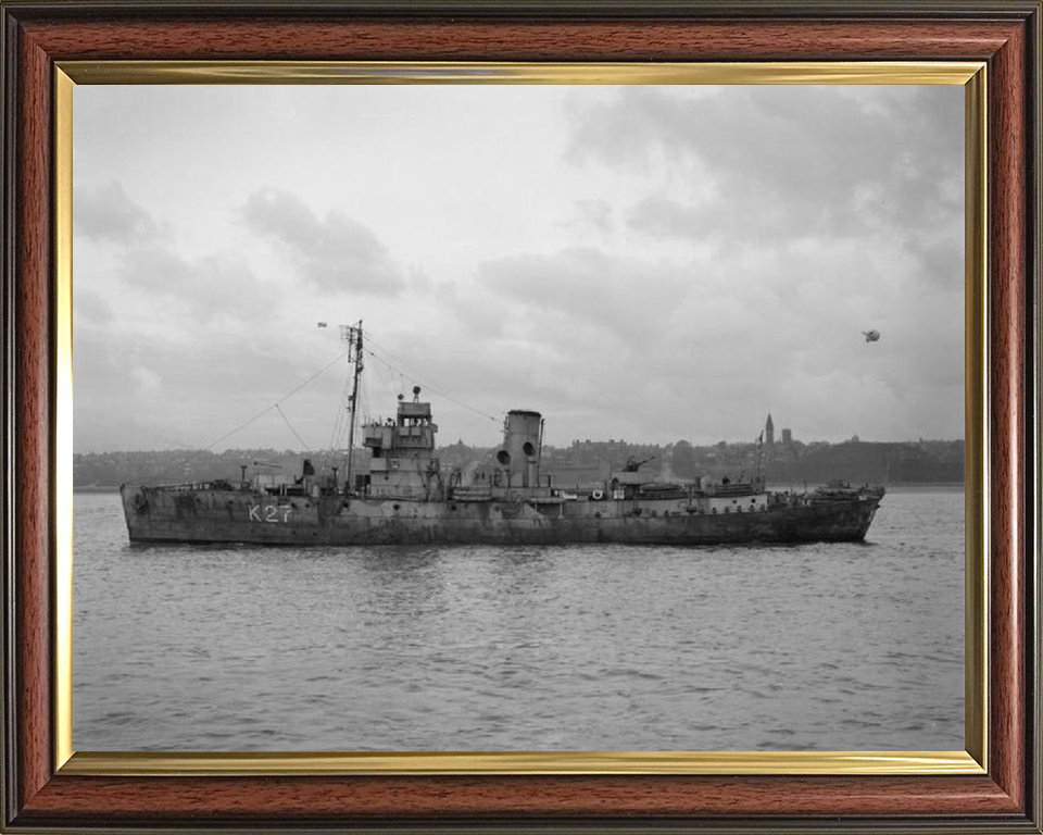 HMS Honeysuckle K27 Royal Navy Flower class corvette Photo Print or Framed Print - Hampshire Prints