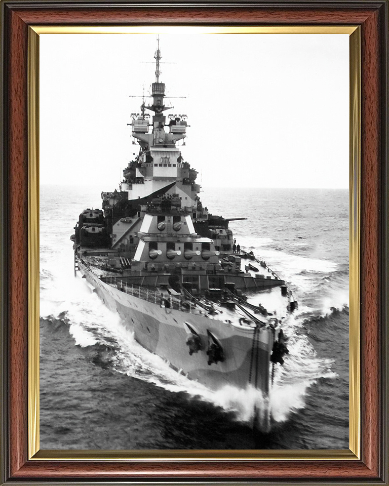 HMS Howe 32 Royal Navy King George V class battleship Photo Print or Framed Print - Hampshire Prints