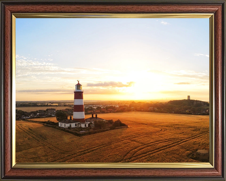 Happisburgh Lighthouse Norfolk at sunset Photo Print - Canvas - Framed Photo Print - Hampshire Prints
