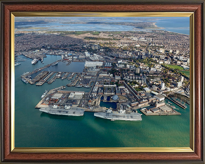 Portsmouth Royal Navy Dockyard from above Photo Print or Framed Photo Print - Hampshire Prints