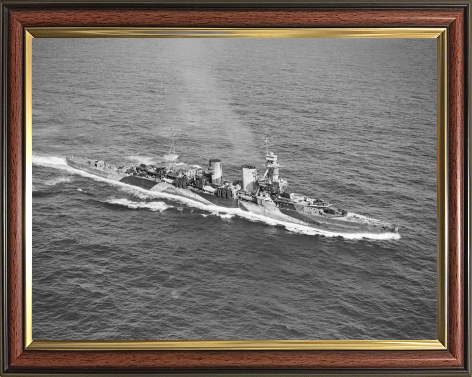 HMS Frobisher D81 Royal Navy Hawkins class heavy cruiser Photo Print or Framed Print - Hampshire Prints