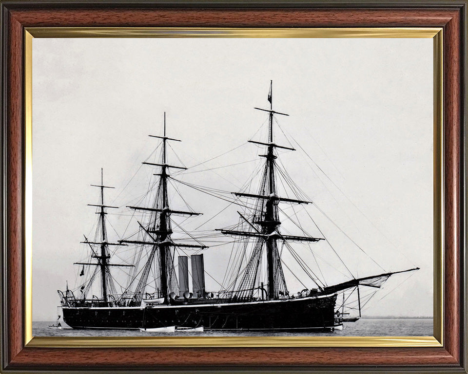 HMS Rover (1874) Royal Navy iron screw corvette Photo Print or Framed Print - Hampshire Prints