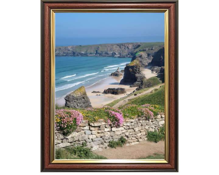 Bedruthan Steps in Cornwall in spring Photo Print - Canvas - Framed Photo Print - Hampshire Prints