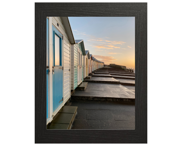 Beach huts in Bude Cornwall at sunset Photo Print - Canvas - Framed Photo Print - Hampshire Prints