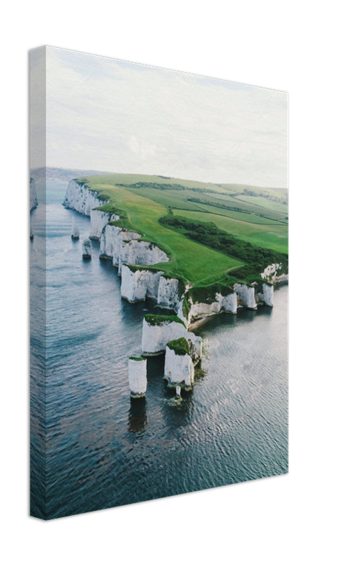Old Harry Rocks Purbeck Dorset from above Photo Print - Canvas - Framed Photo Print - Hampshire Prints
