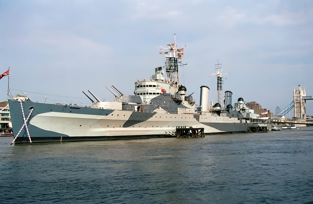 HMS Belfast C35 Royal Navy Town class light cruiser Photo Print or Framed Print - Hampshire Prints