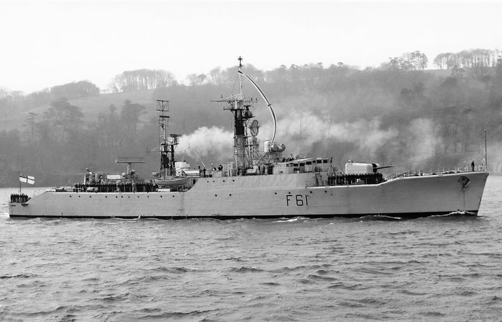 HMS Llandaff F61 Royal Navy Salisbury class Frigate Photo Print or Framed Print - Hampshire Prints