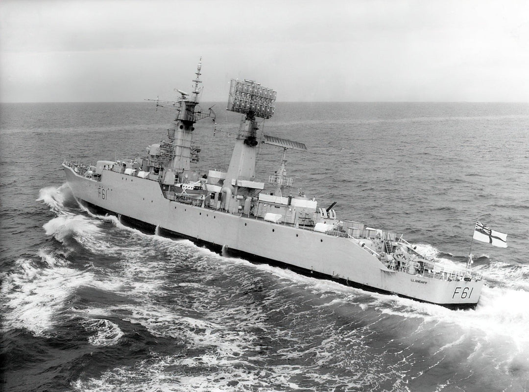 HMS Llandaff F61 Royal Navy Salisbury class Frigate Photo Print or Framed Print - Hampshire Prints