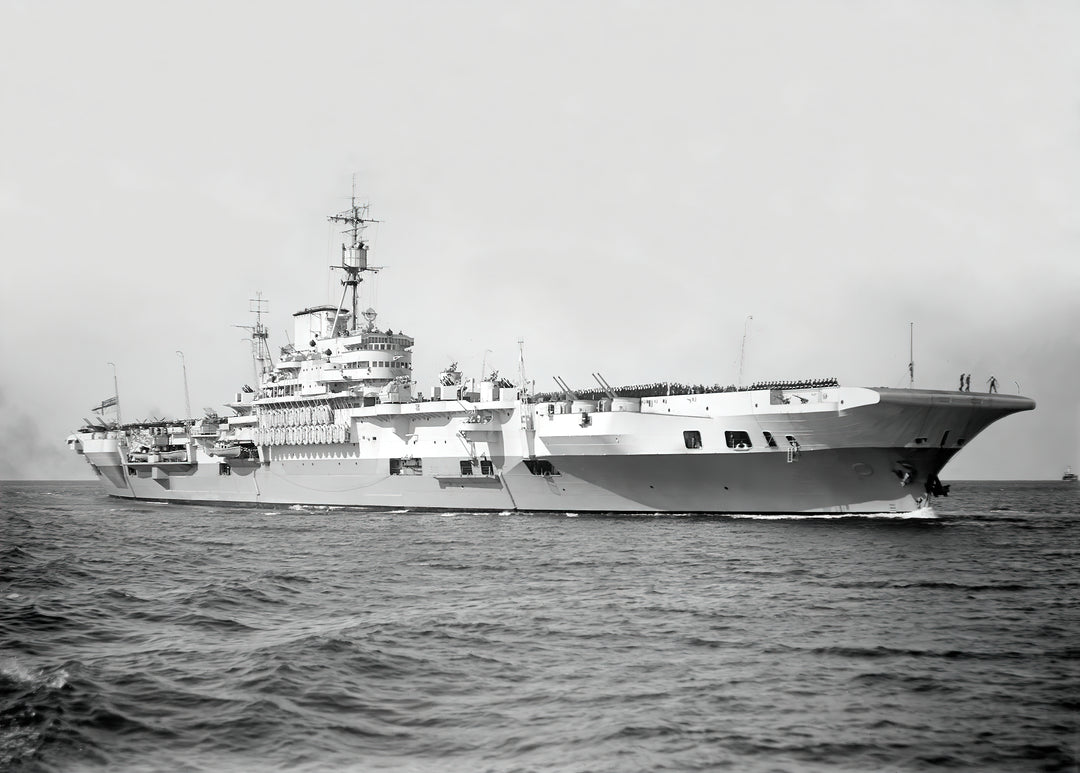 HMS Venerable R63 Royal Navy Colossus class light fleet aircraft carrier Photo Print or Framed Print - Hampshire Prints