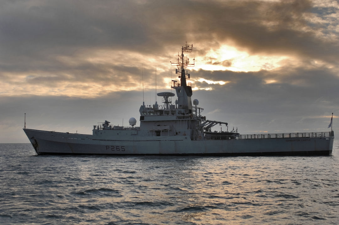 HMS Dumbarton Castle P265 Royal Navy Castle class patrol vessel Photo Print or Framed Print - Hampshire Prints