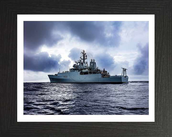 HMS Enterprise H88 Royal Navy hydrographic survey vessel Photo Print or Framed Print - Hampshire Prints