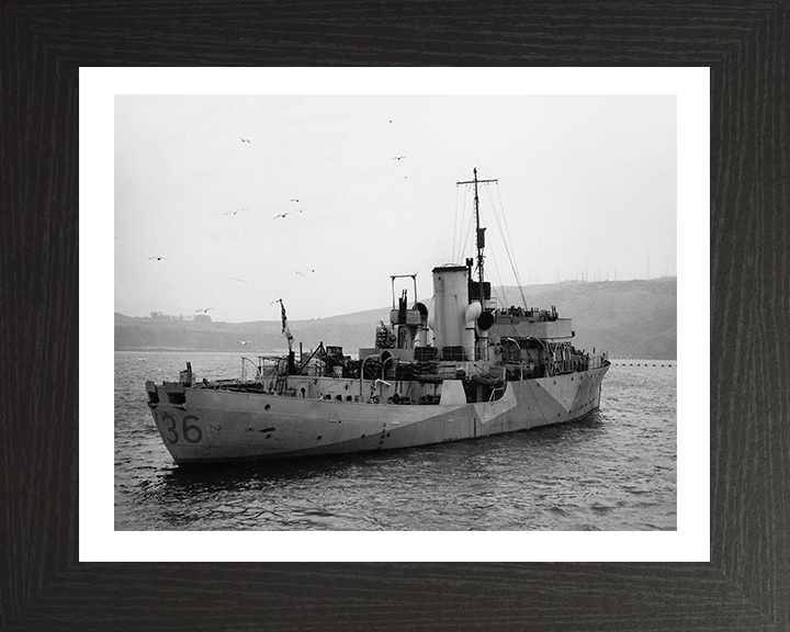 HMS Clematis K36 Royal Navy Flower class corvette Photo Print or Framed Print - Hampshire Prints