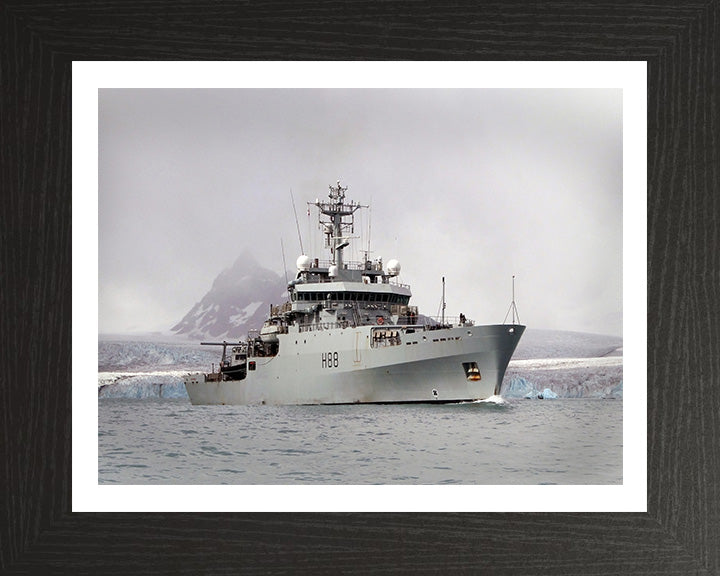 HMS Enterprise H88 Royal Navy hydrographic survey vessel Photo Print or Framed Print - Hampshire Prints