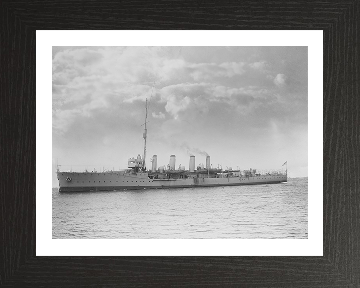 HMS Attentive (1904) Royal Navy Adventure class scout cruiser Photo Print or Framed Photo Print - Hampshire Prints