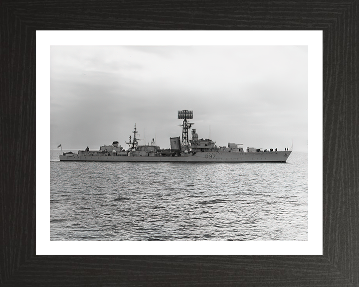 HMS Corunna D97 | Photo Print | Framed Print | Battle Class | Destroyer | Royal Navy Hampshire Prints 10 x 8 Black Frame Yes