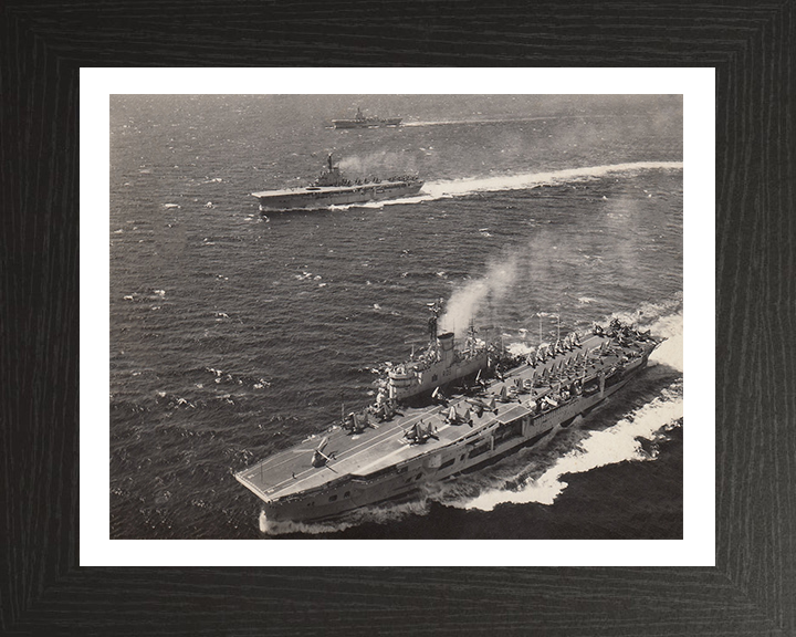 HMS Ark Royal R09 and HMS Bulwark R08 aircraft carriers Photo Print or Framed Print - Hampshire Prints