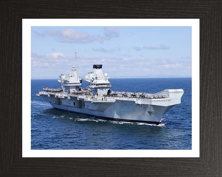 HMS Queen Elizabeth R08 Royal Navy Queen Elizabeth Class Aircraft Carrier Photo Print or Framed Print - Hampshire Prints