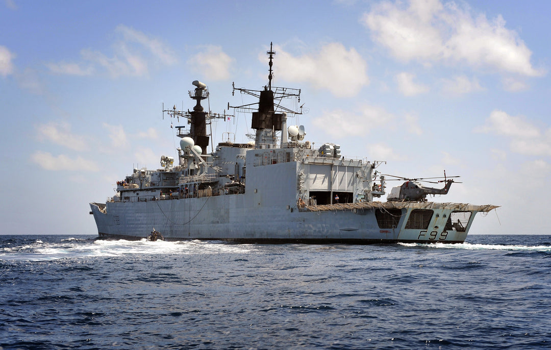 HMS Cornwall F99 Royal Navy Type 22 Frigate Photo Print or Framed Photo Print - Hampshire Prints