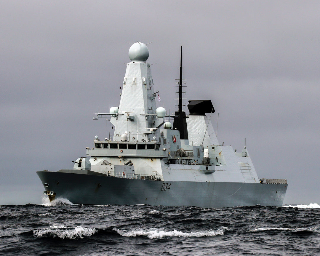 HMS Diamond D34 Royal Navy Type 45 Destroyer Photo Print or Framed Print - Hampshire Prints