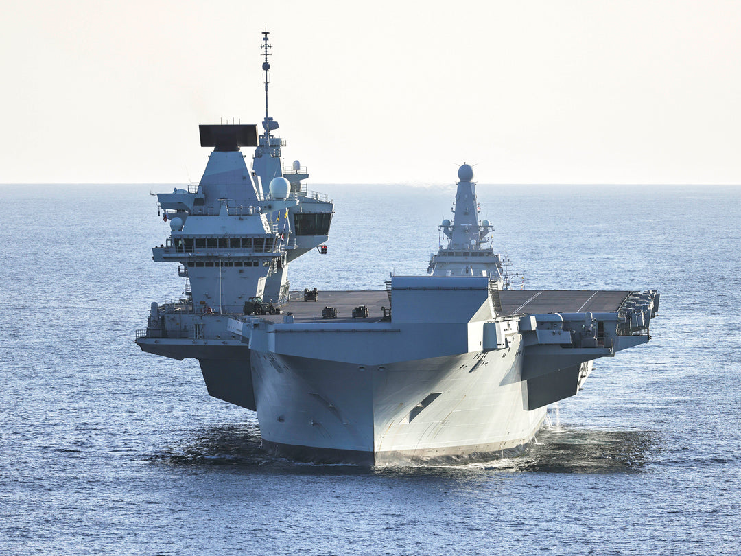 HMS Prince of Wales R09 Royal Navy Queen Elizabeth Class aircraft carrier Photo Print or Framed Print - Hampshire Prints