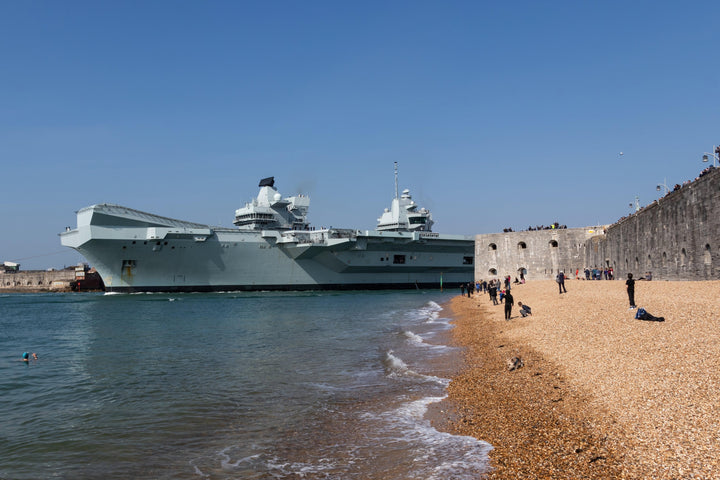 HMS Queen Elizabeth R08 Royal Navy Queen Elizabeth Class Aircraft Carrier Photo Print or Framed Print - Hampshire Prints