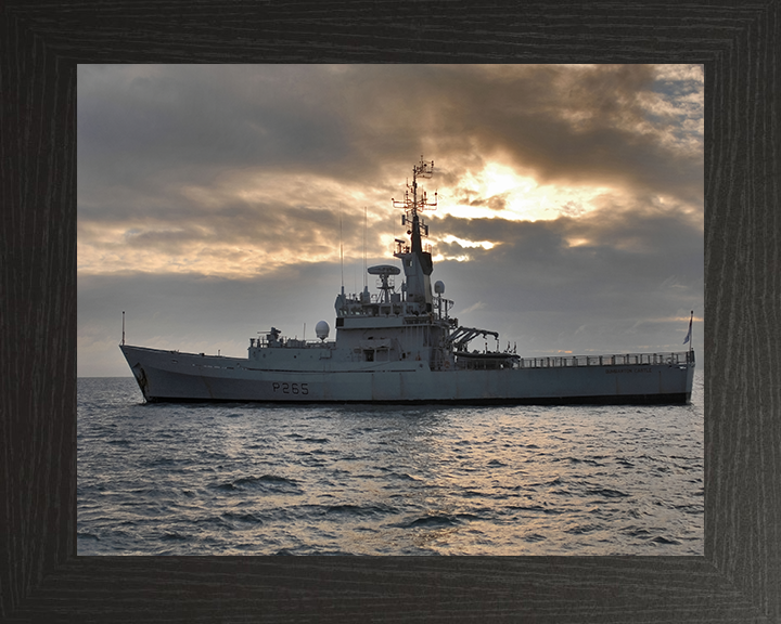 HMS Dumbarton Castle P265 Royal Navy Castle class patrol vessel Photo Print or Framed Print - Hampshire Prints