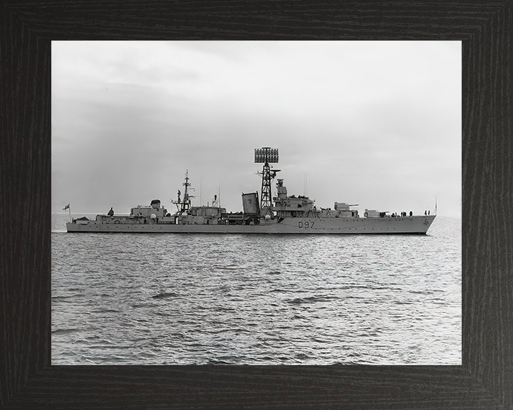 HMS Corunna D97 | Photo Print | Framed Print | Battle Class | Destroyer | Royal Navy Hampshire Prints 10 x 8 Black Frame No