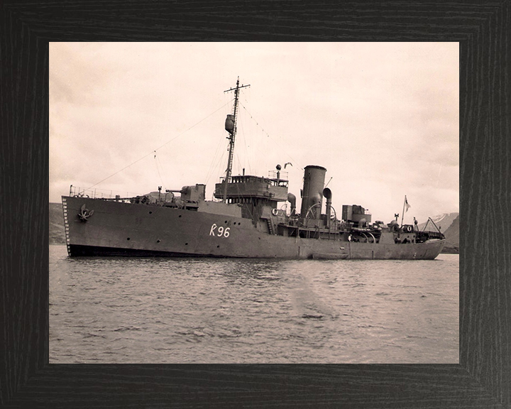 HMS Aubrietia K96 Royal Navy Flower class corvette Photo Print or Framed Print - Hampshire Prints