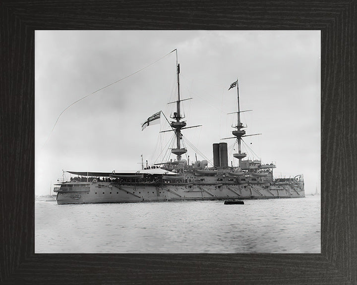 HMS Caesar Royal Navy Majestic class pre dreadnought battleship Photo Print or Framed Print - Hampshire Prints