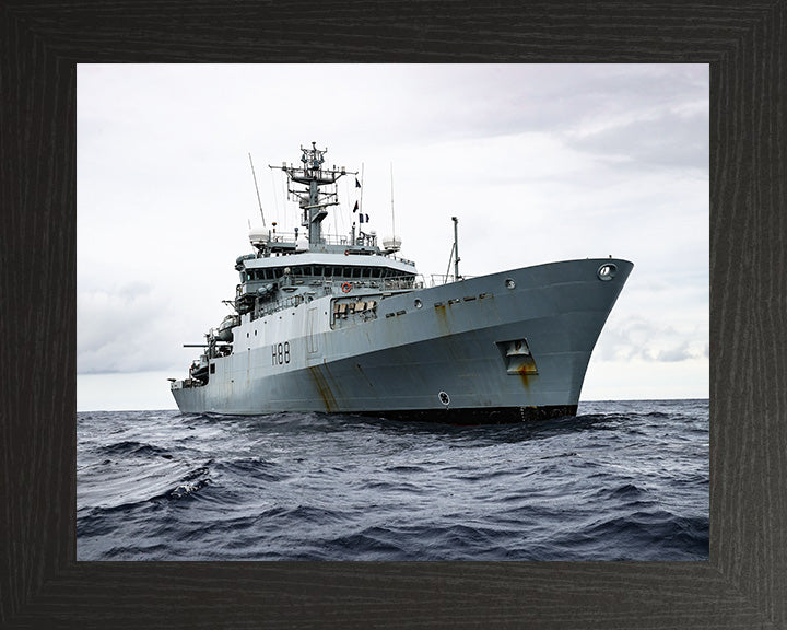 HMS Enterprise H88 Royal Navy hydrographic survey vessel Photo Print or Framed Print - Hampshire Prints