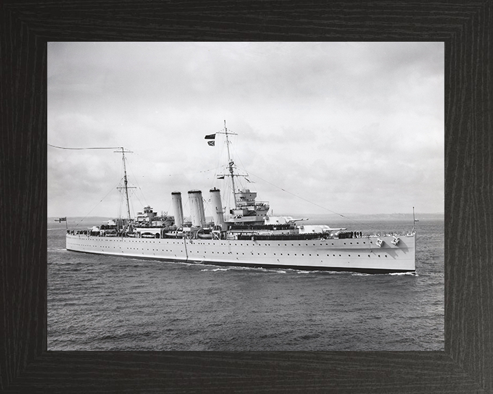 HMS Cornwall (56) Royal Navy County class heavy cruiser Photo Print or Framed Print - Hampshire Prints