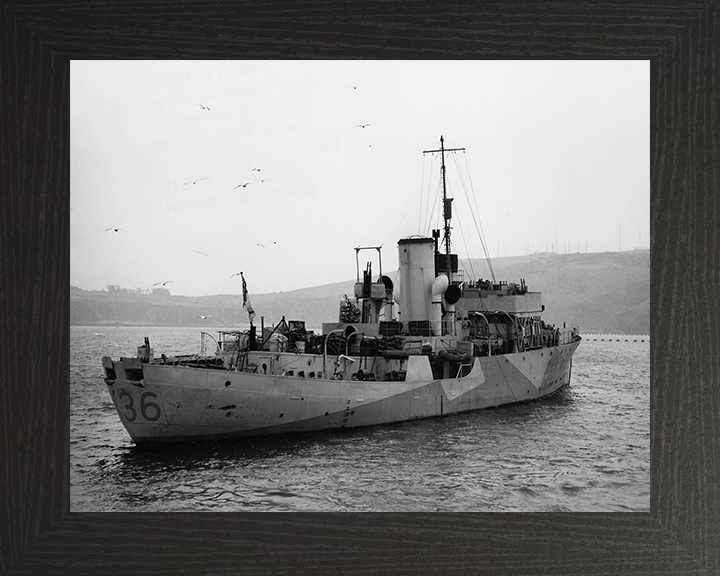 HMS Clematis K36 Royal Navy Flower class corvette Photo Print or Framed Print - Hampshire Prints