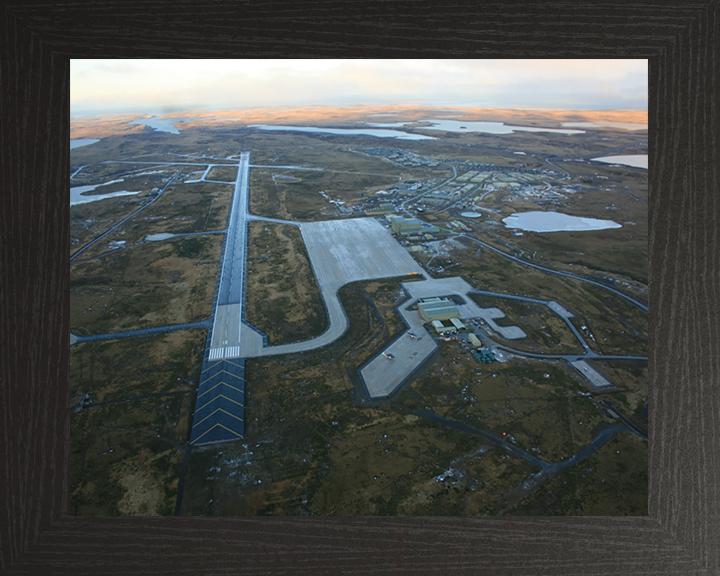 RAF Mount Pleasant Airport Falkland Islands Aerial Photo Print or Framed Photo Print - Hampshire Prints